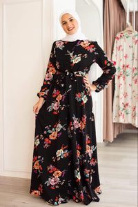 Black Floral Spring Dress