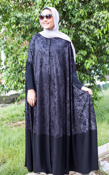 Black Open Front Cape