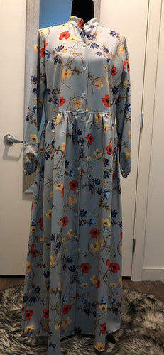 Plus Size Silver, Colored Flowers