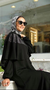 Raffle Black Abaya