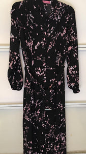 Black and Pink flower Dress