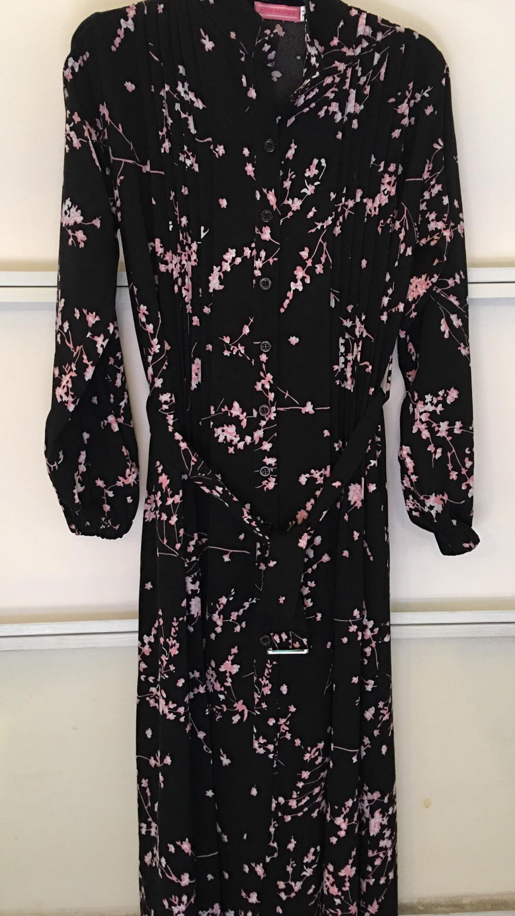 Black and Pink flower Dress